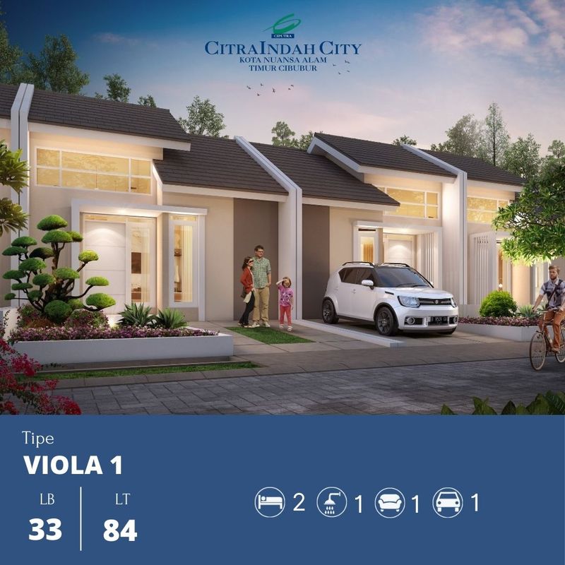 Cluster Viola 300 Jutaan - Citra Indah City Cibubur Perumahan Bogor